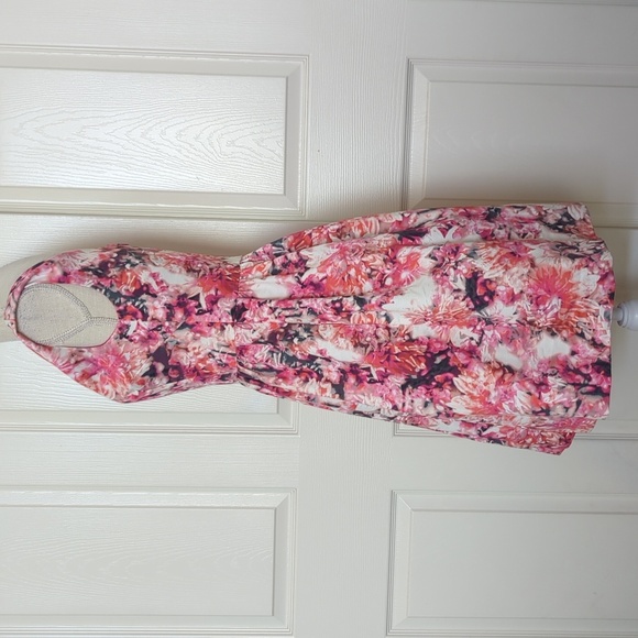 Eliza J | Floral Printed Faille Fit & Flare Dress - Picture 6 of 10